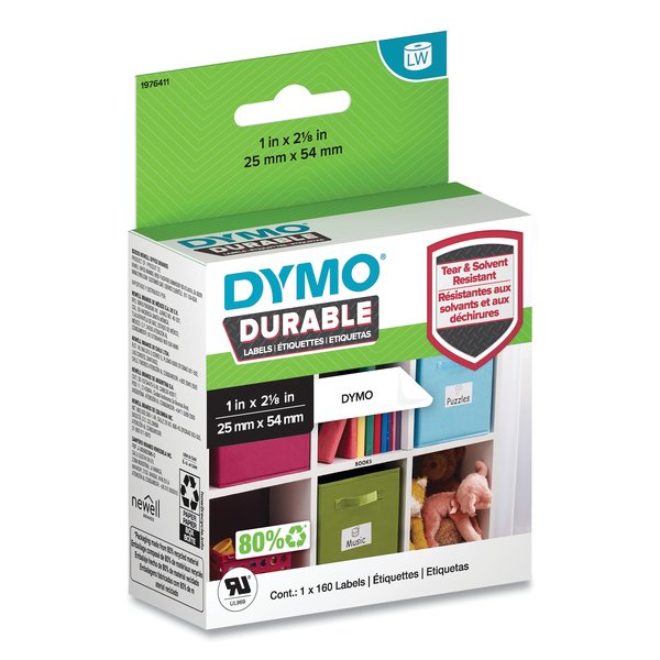 Dymo LW Durable Multi-Purpose Labels, 1" x 2.12", 160/Roll 1976411